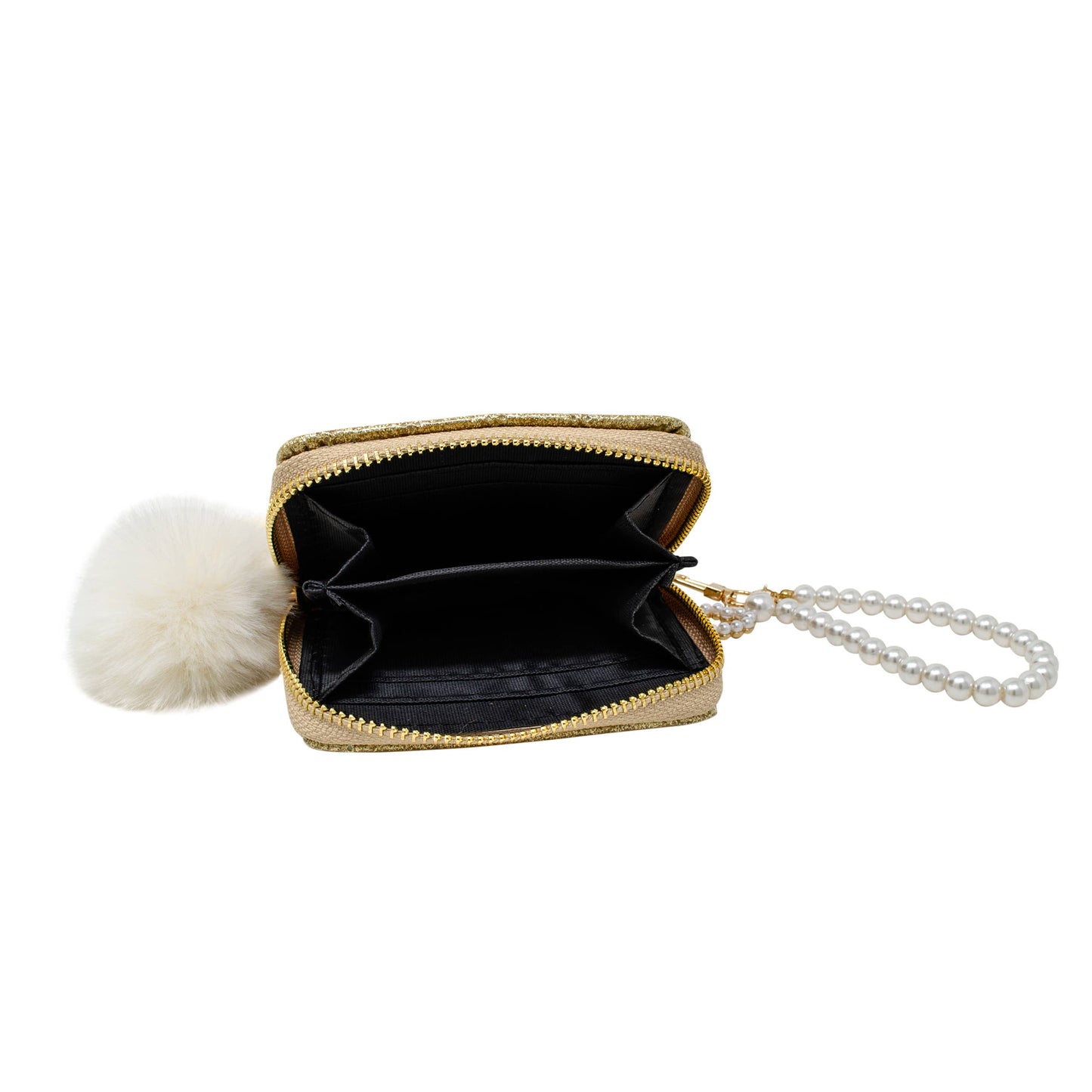 Gold Pearl Strap Wallet