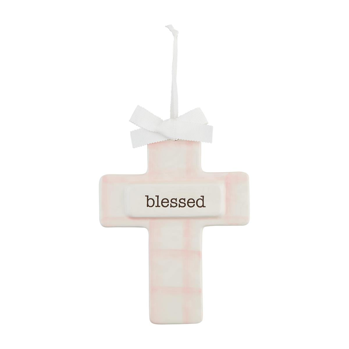 Ceramic Keepsake Cross - Pink