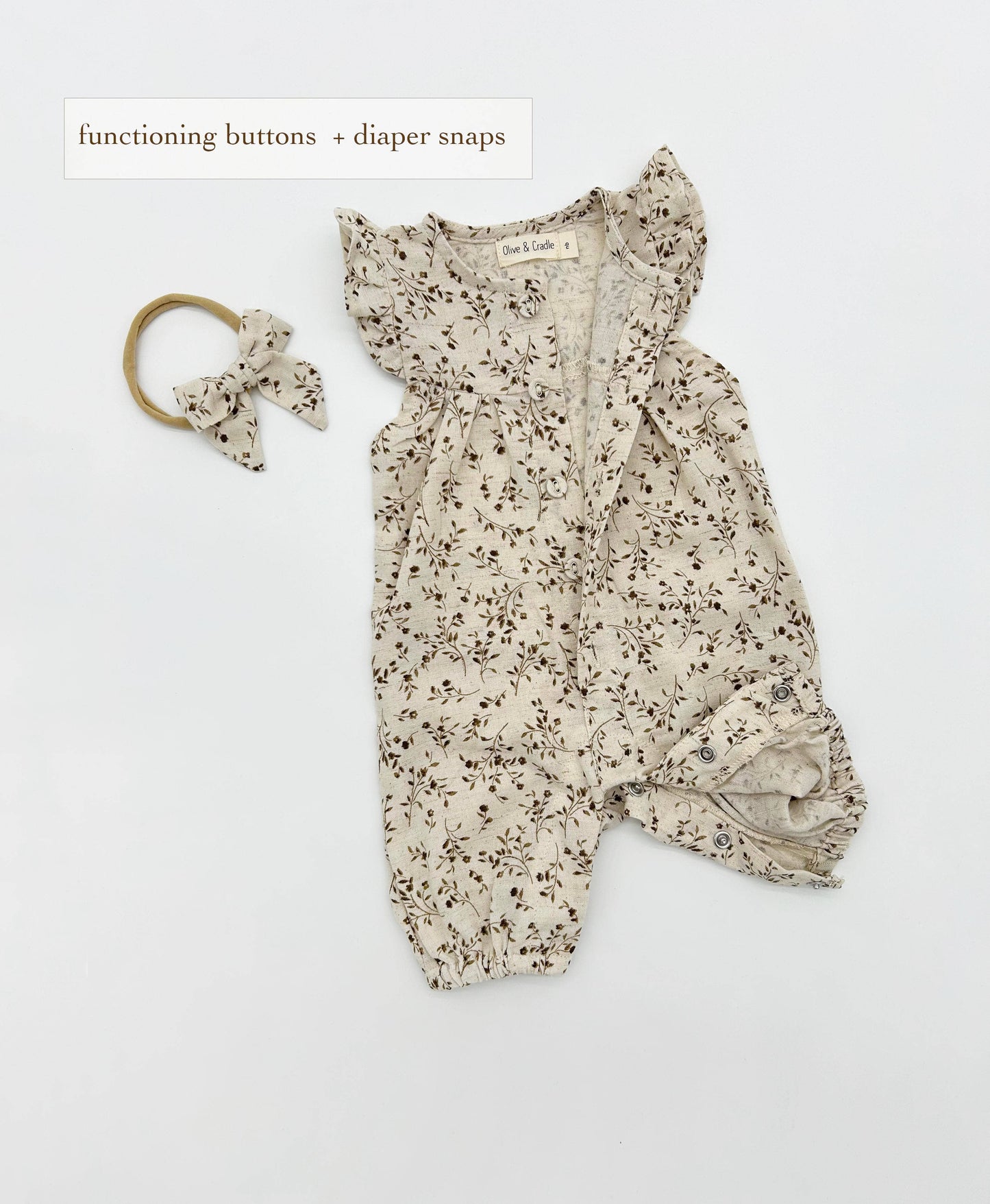 Wheat Floral Jennifer & Bow Set