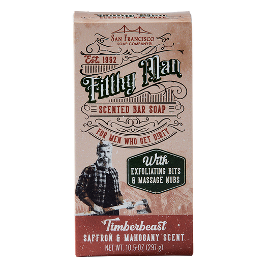 Saffron & Mahogany Timberbeast Massaging Soap Bar