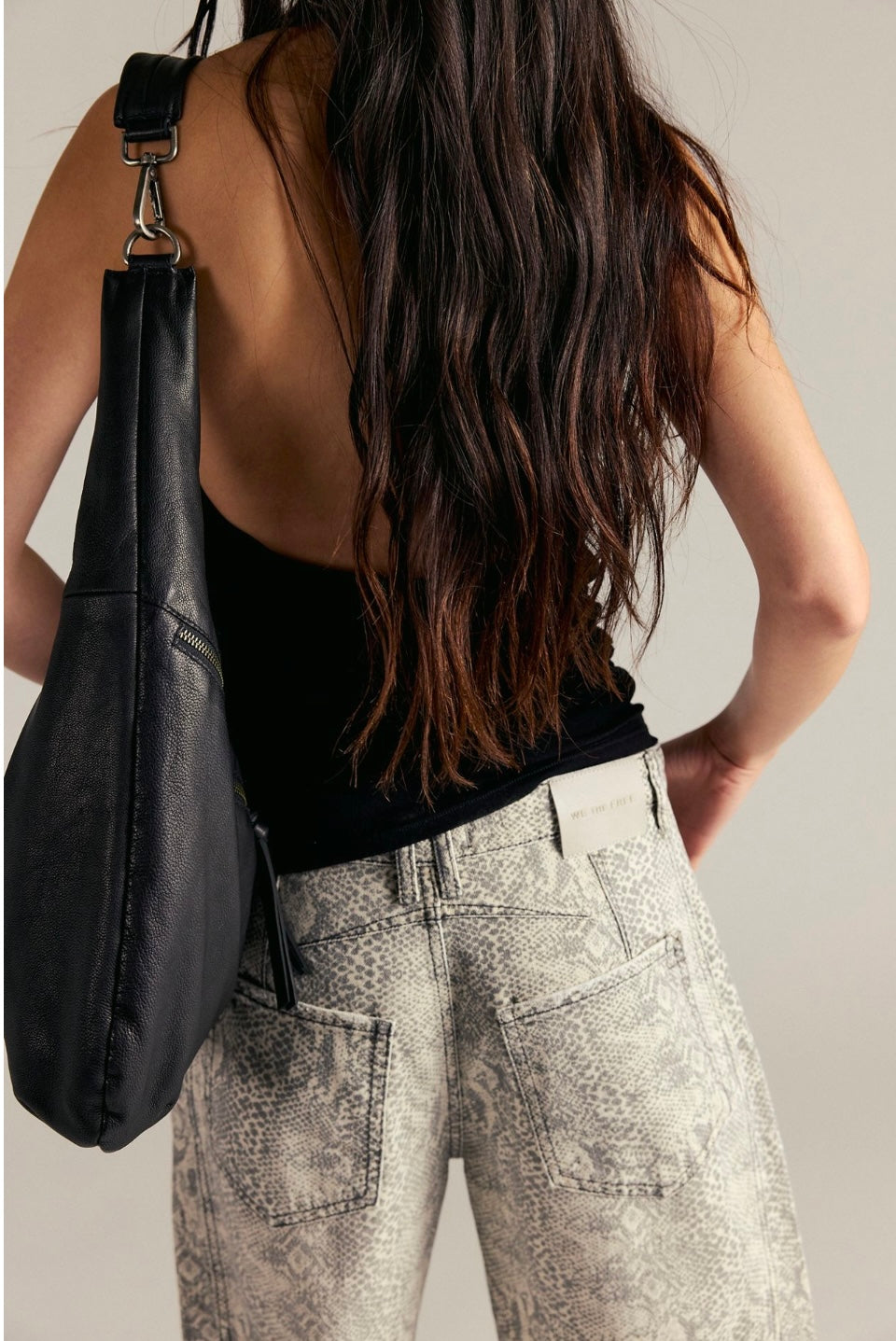 Good Luck Printed Barrel Jeans - Snake Combo