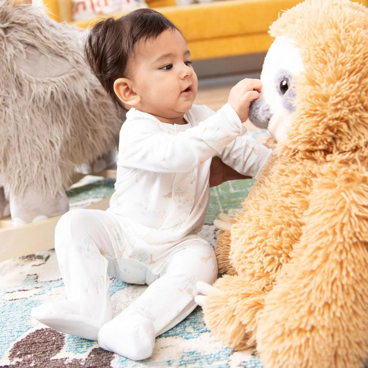 White Serene Safari Footie