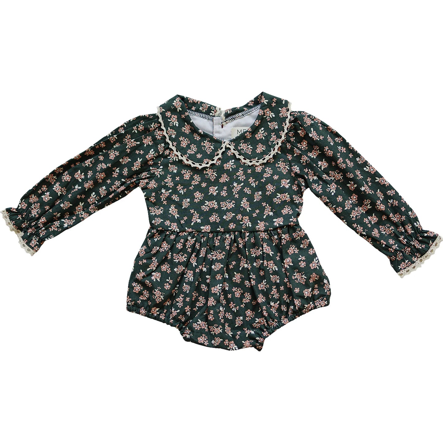 Olive Bloom Bubble Romper