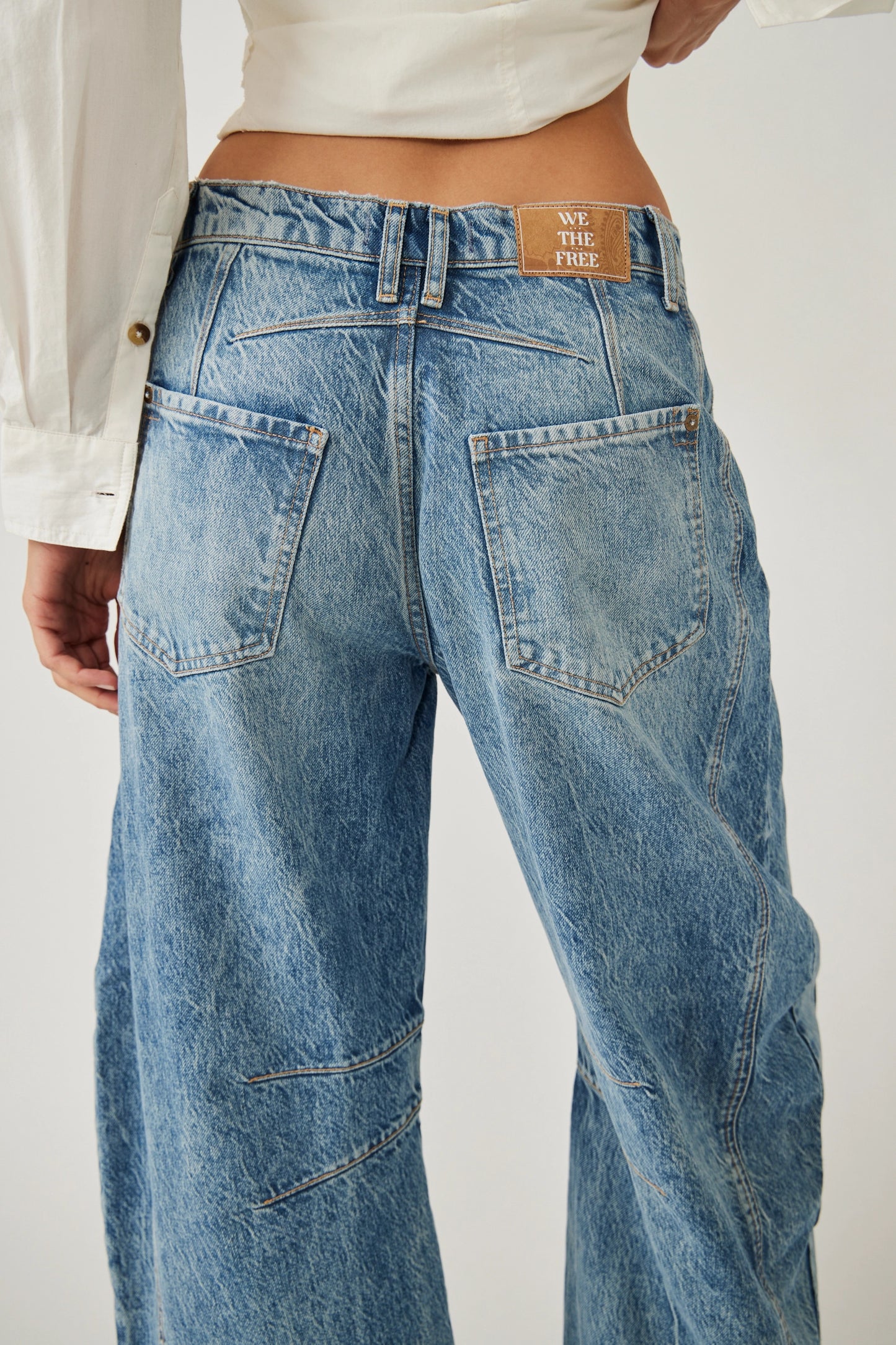 Good Luck Mid Rise Barrel Jeans