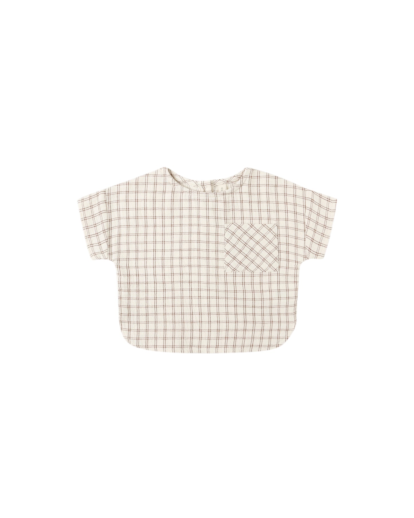 Cedar Check Woven Boxy Top