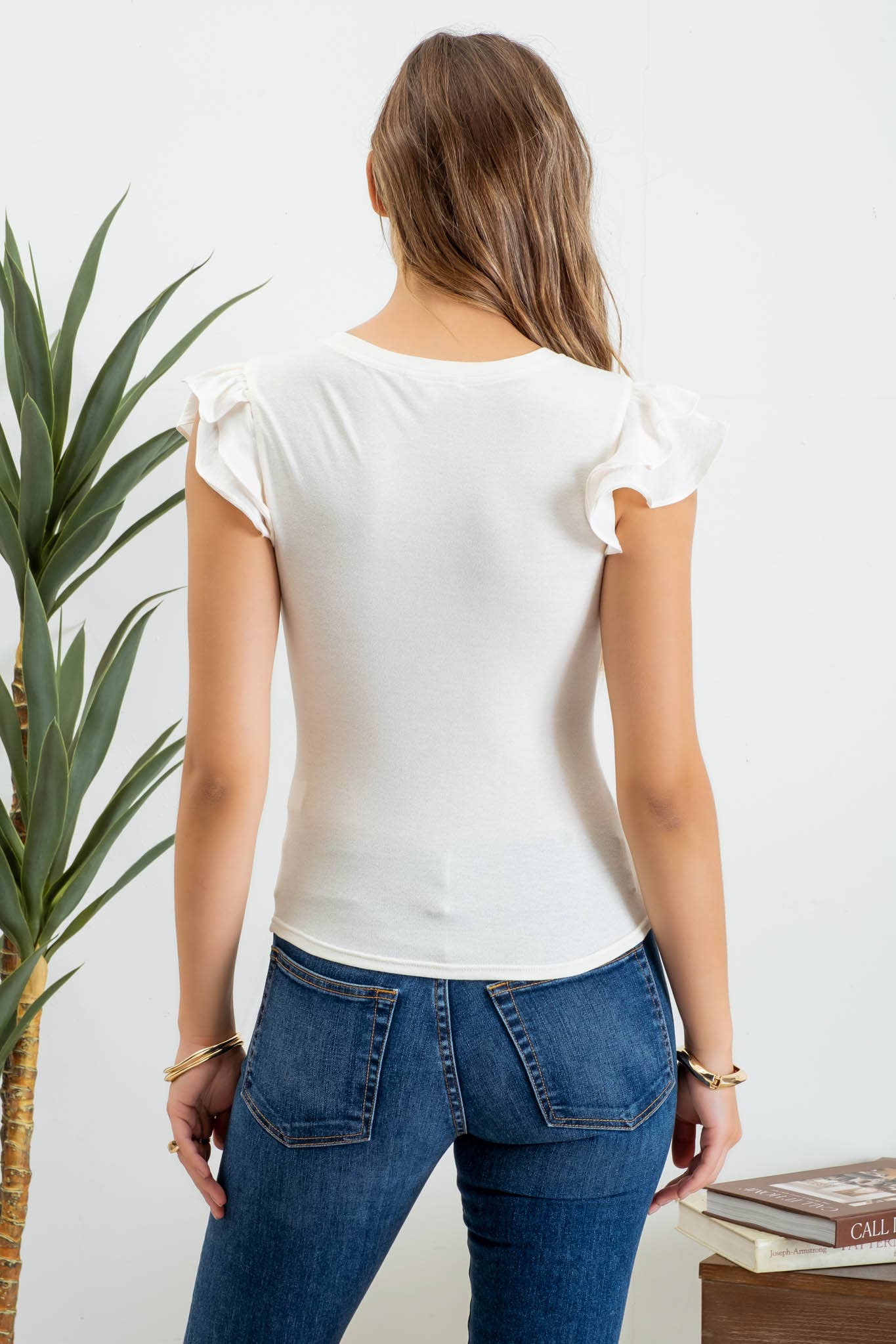 Flutter Sleeve Knit Top