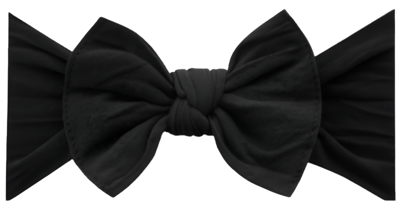 Baby Bling Velvet Knot Black Bow