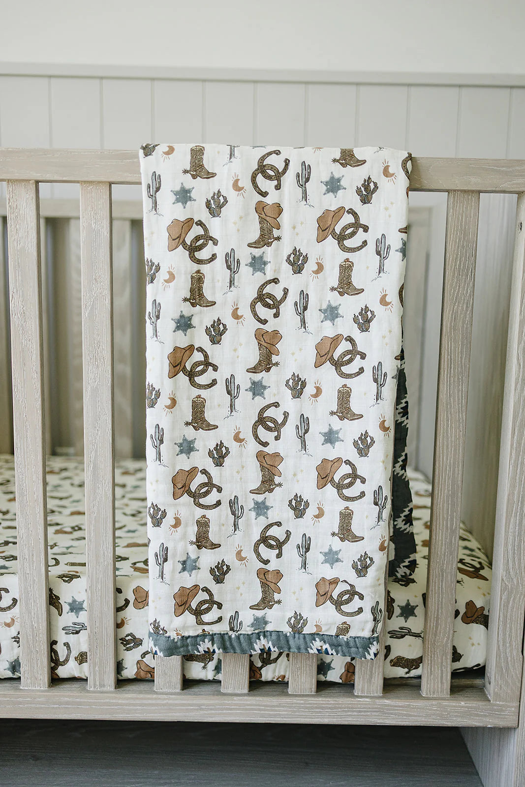 Southwest Aztec & Outlaw Cowboy Muslin Quilt