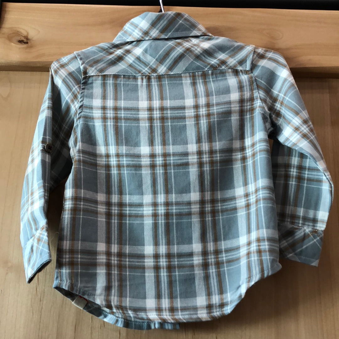 Me and Henry White/Blue Plaid Atwood Woven Shirt
