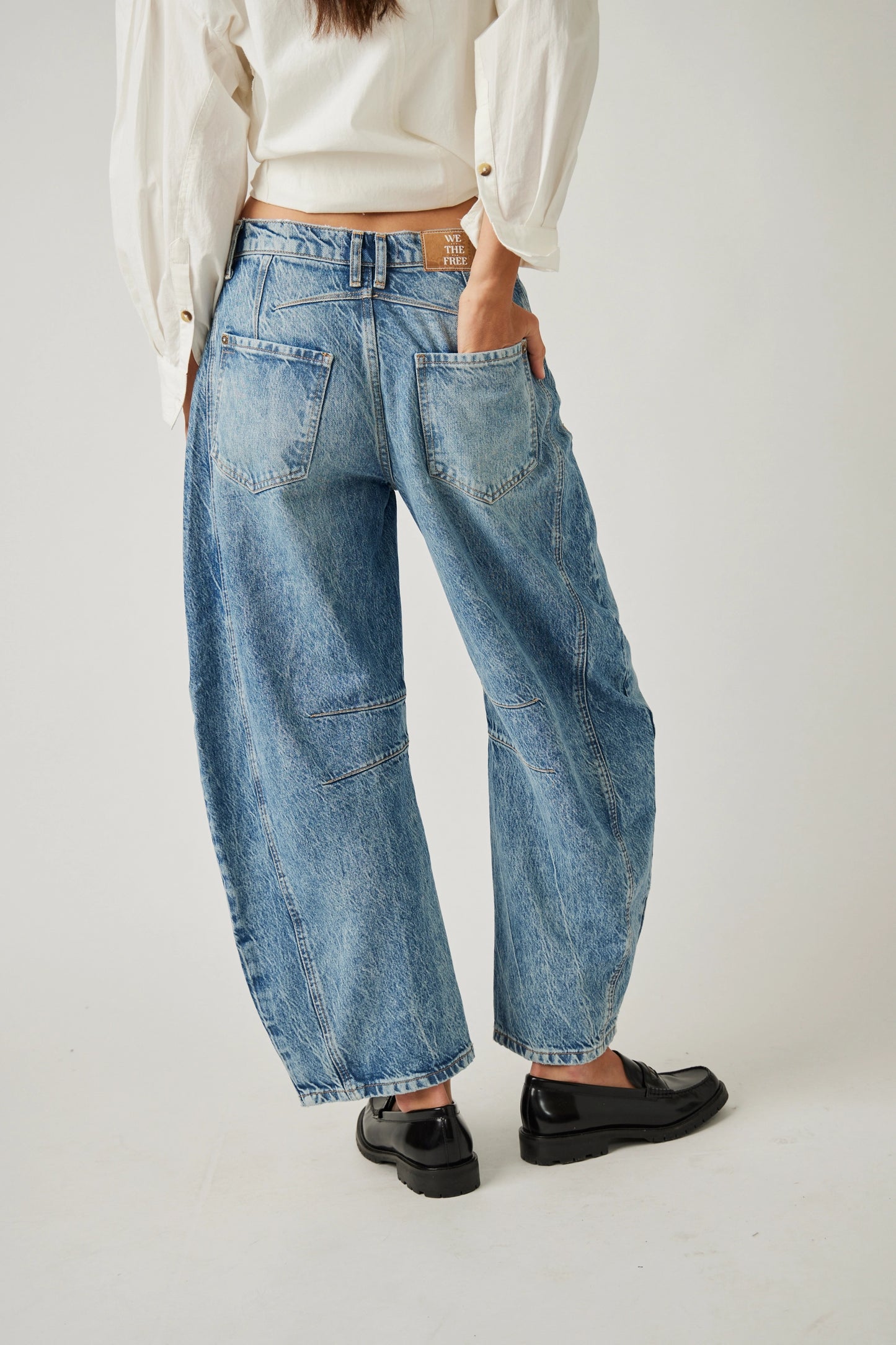 Good Luck Mid Rise Barrel Jeans
