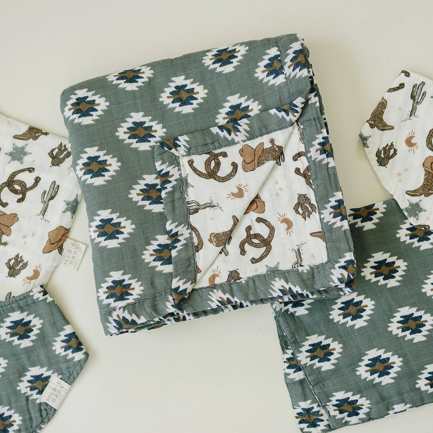 Southwest Aztec & Outlaw Cowboy Muslin Quilt