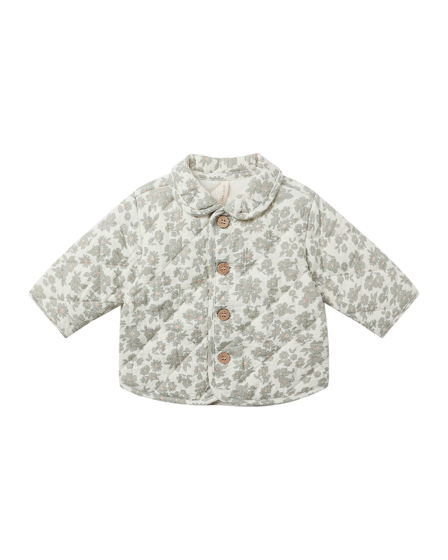 Green Floral Quilted Jacket