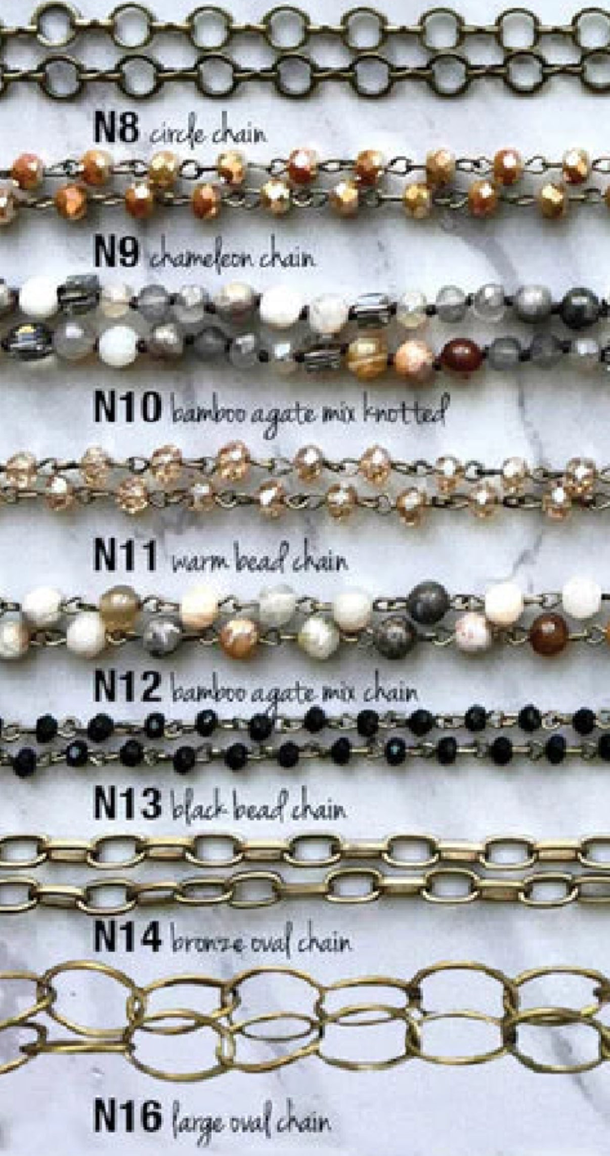 Dylan Collective Beaded & Bronze Long Necklaces