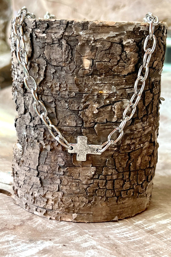 Aviva Silver Cross Necklace