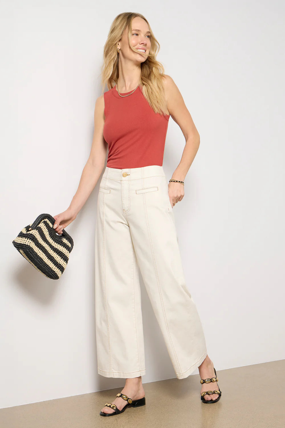 Canvas Wide Leg Jeans