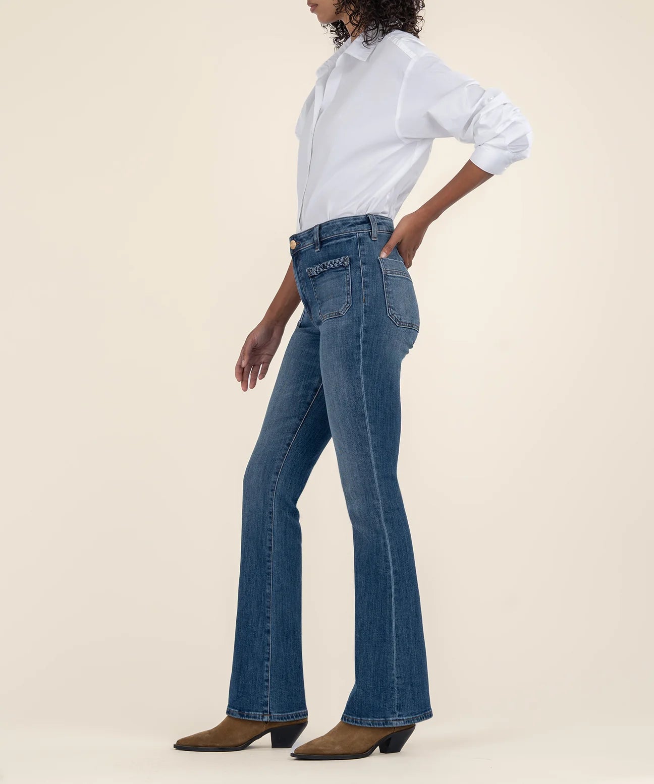 Ana High Rise Flare Patch Pocket