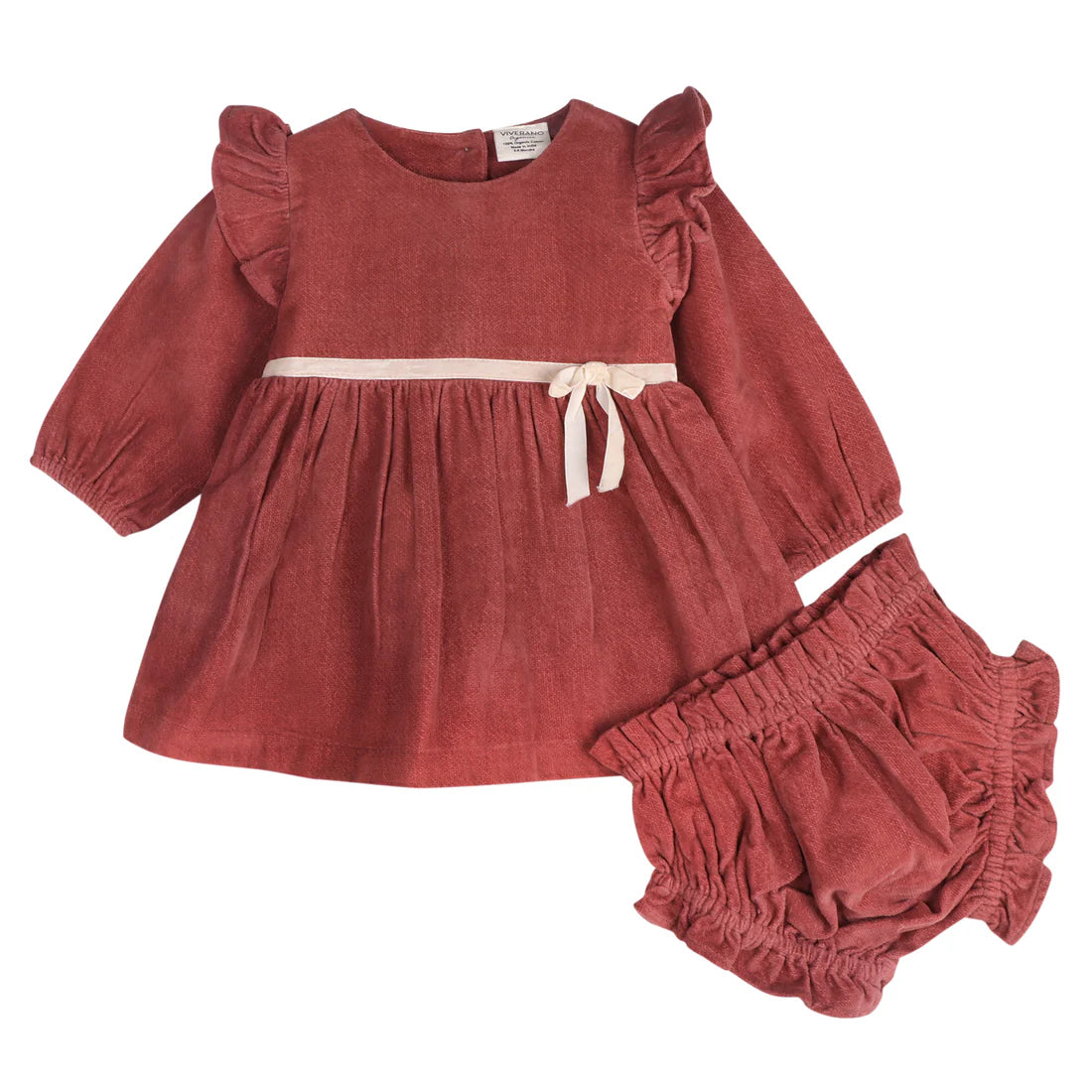 Amber Velvet Dress and Bloomer Set