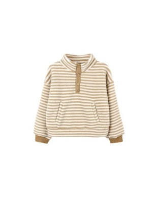 Toffee Stripe Snap Pullover