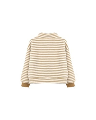 Toffee Stripe Snap Pullover