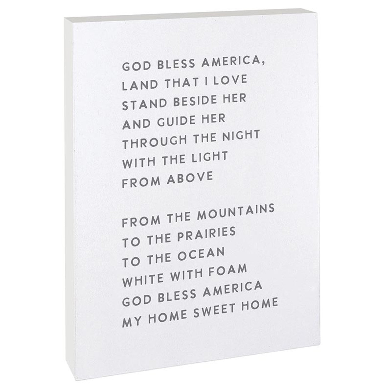 God Bless America Lyrics Wooden Sign