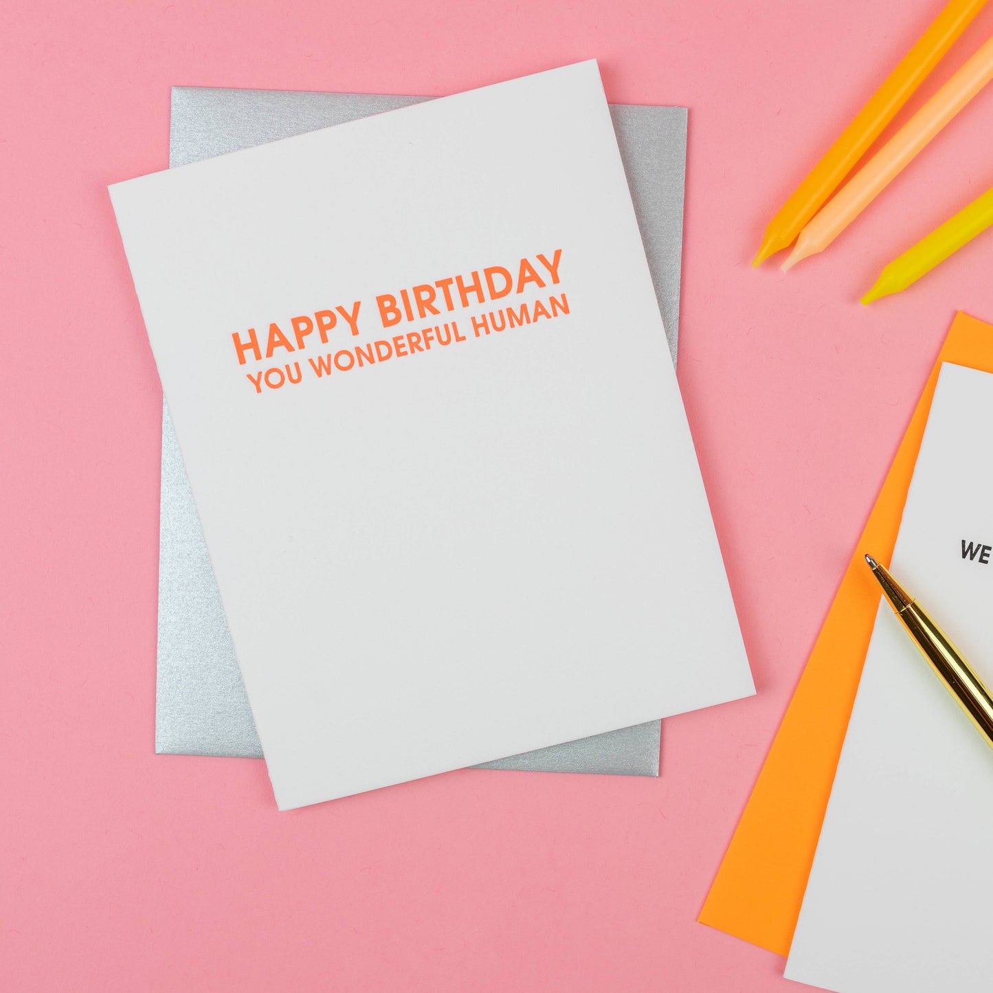 Happy Birthday You Wonderful Human Letterpress Card