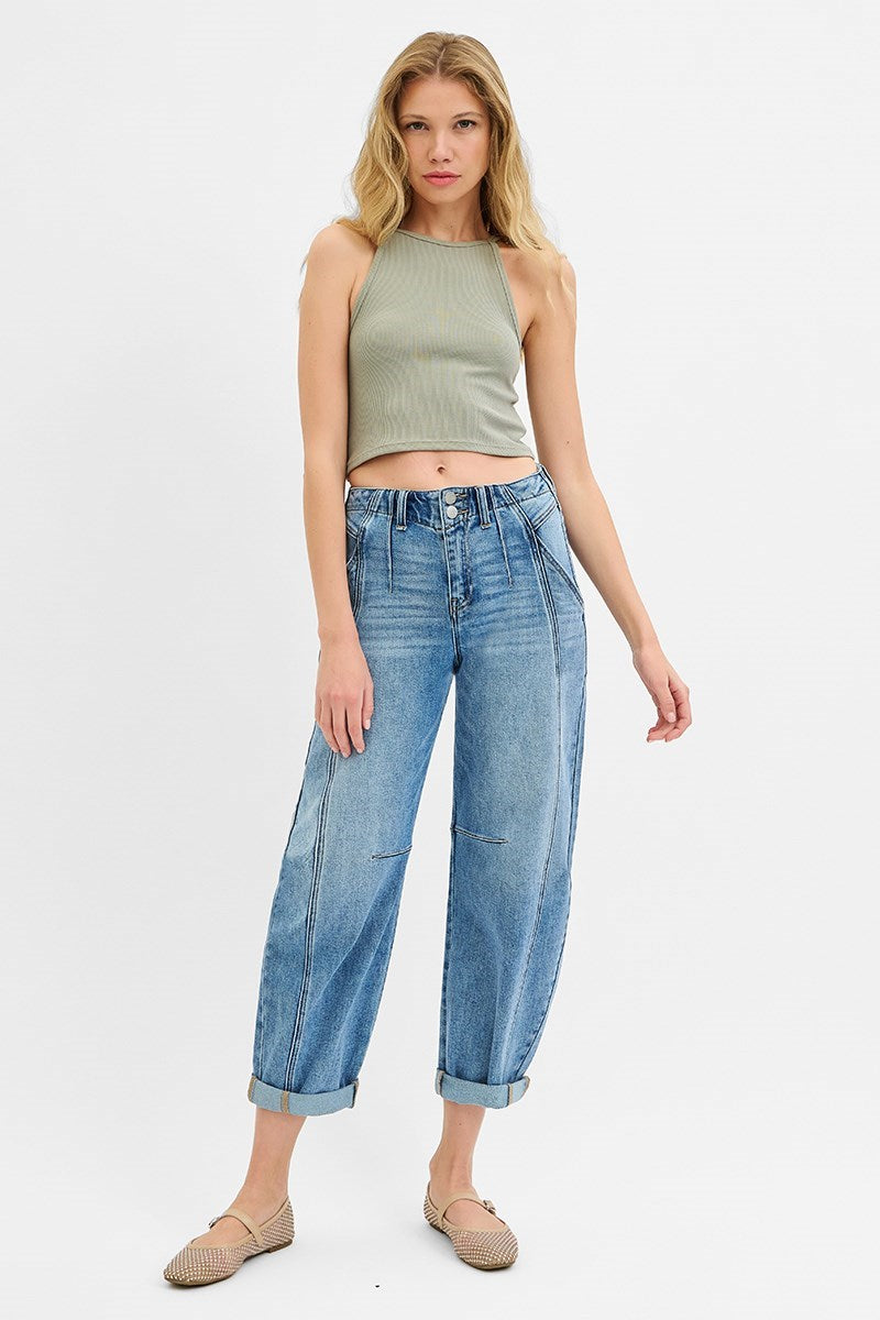 Barrel Roll Up Ankle Jeans