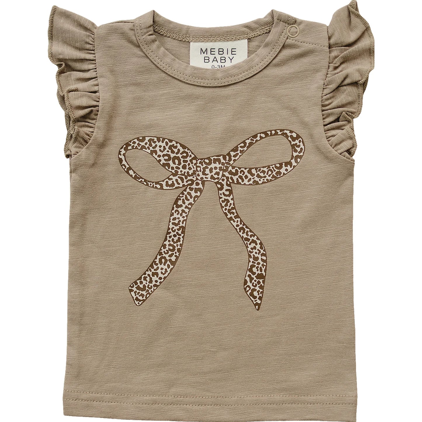Cheetah Bow Ruffle Tank