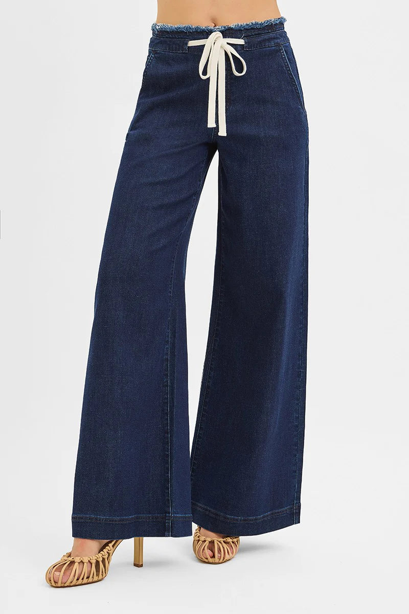 Slouchy Wide Leg Drawstring Pants