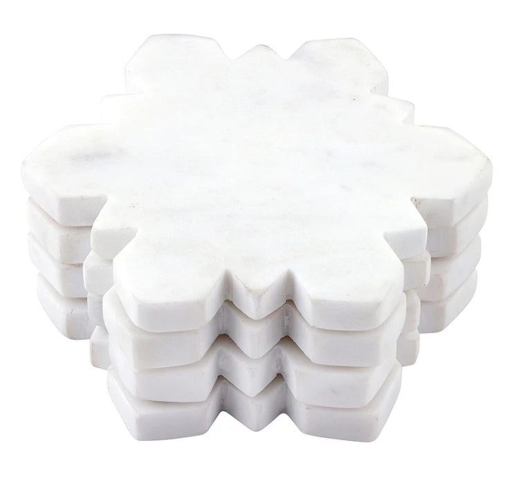 Marble Snowflake Coaster