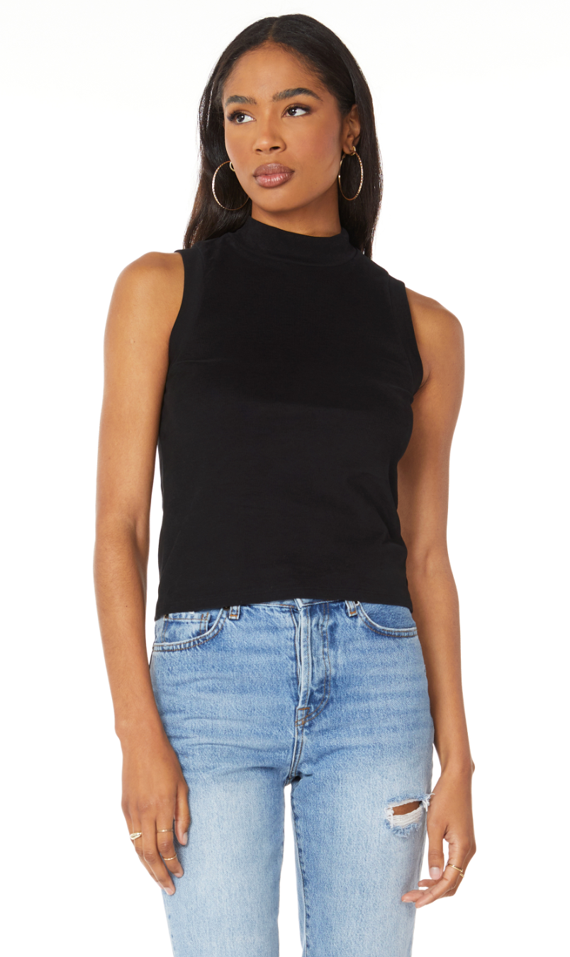 Turtleneck Black Sleeveless Top Womens Sleeveless Sweater