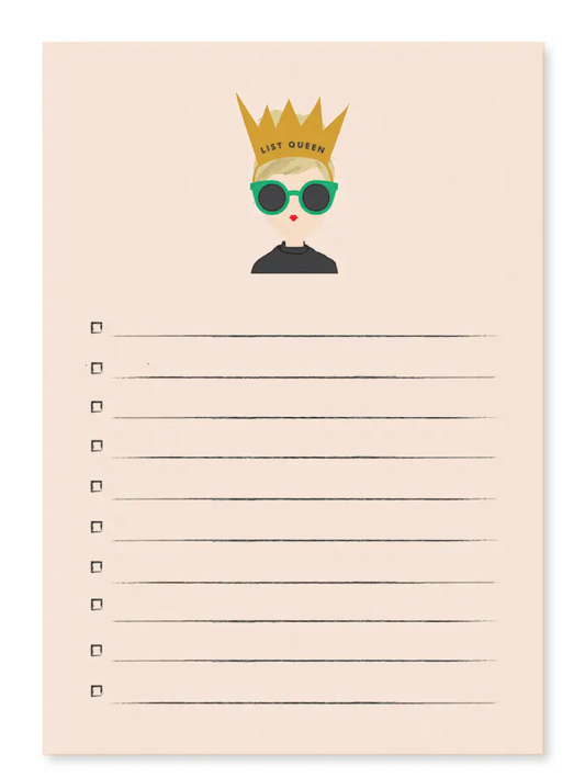 Ginger Design Daily Notepad with 50 tear-off 5" x 7" pages.