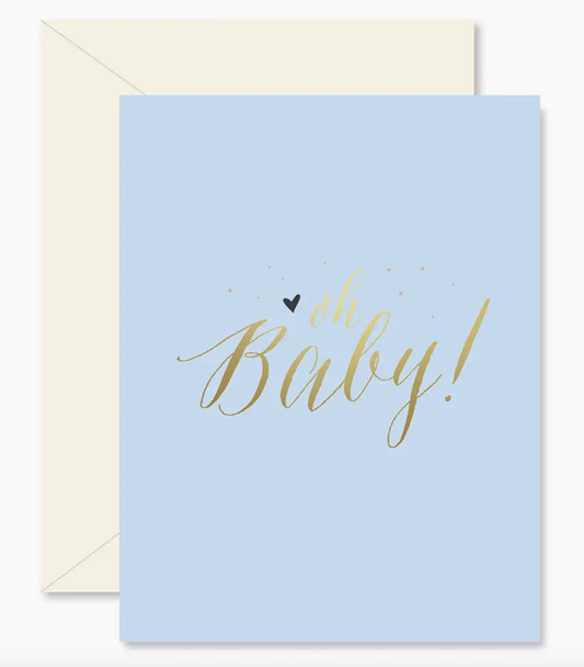 Ginger Design Blue Oh Baby! Greeting Card