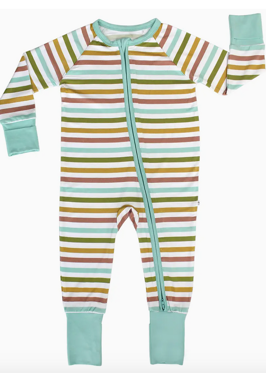 Emerson and Friend Striped Bamboo Baby Pajamas