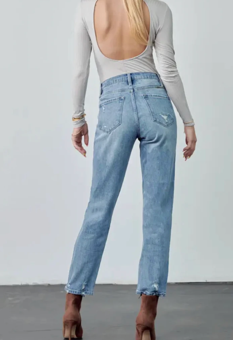 Kancan High Rise Slim Straight Jean