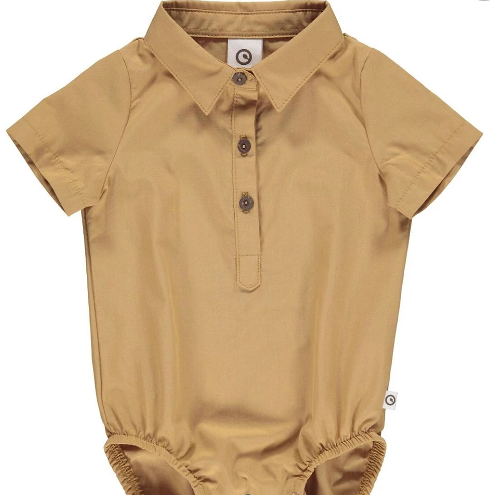 Musli Poplin Collared Onesie