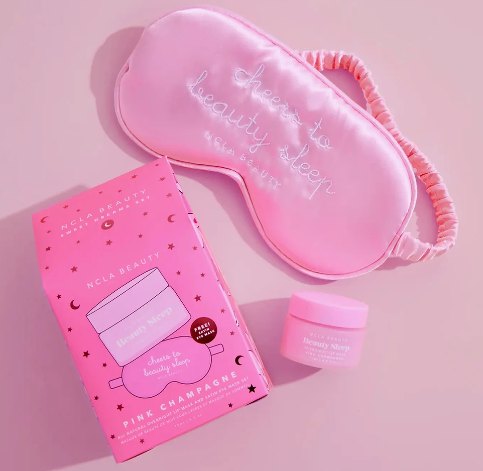 NCLA Beauty Sweet Dreams Pink Champagne Lip Mask set