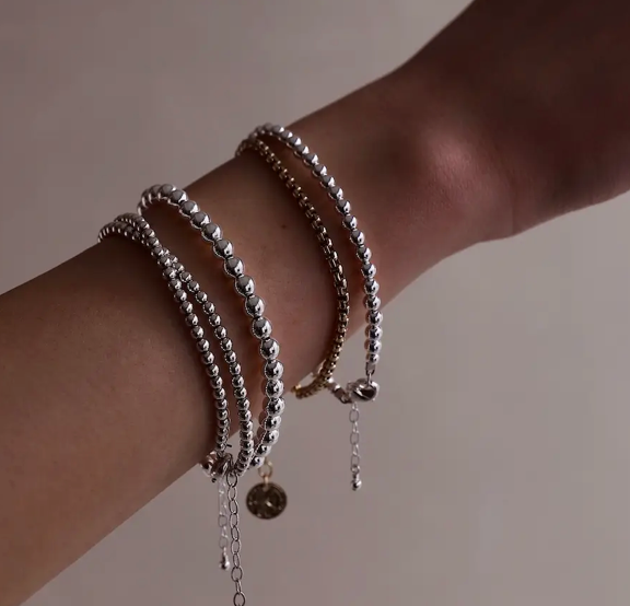 Katie Waltman Sliver Filled Beaded Bracelet