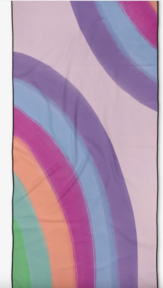Geometry Violet Rainbow Beach Towel