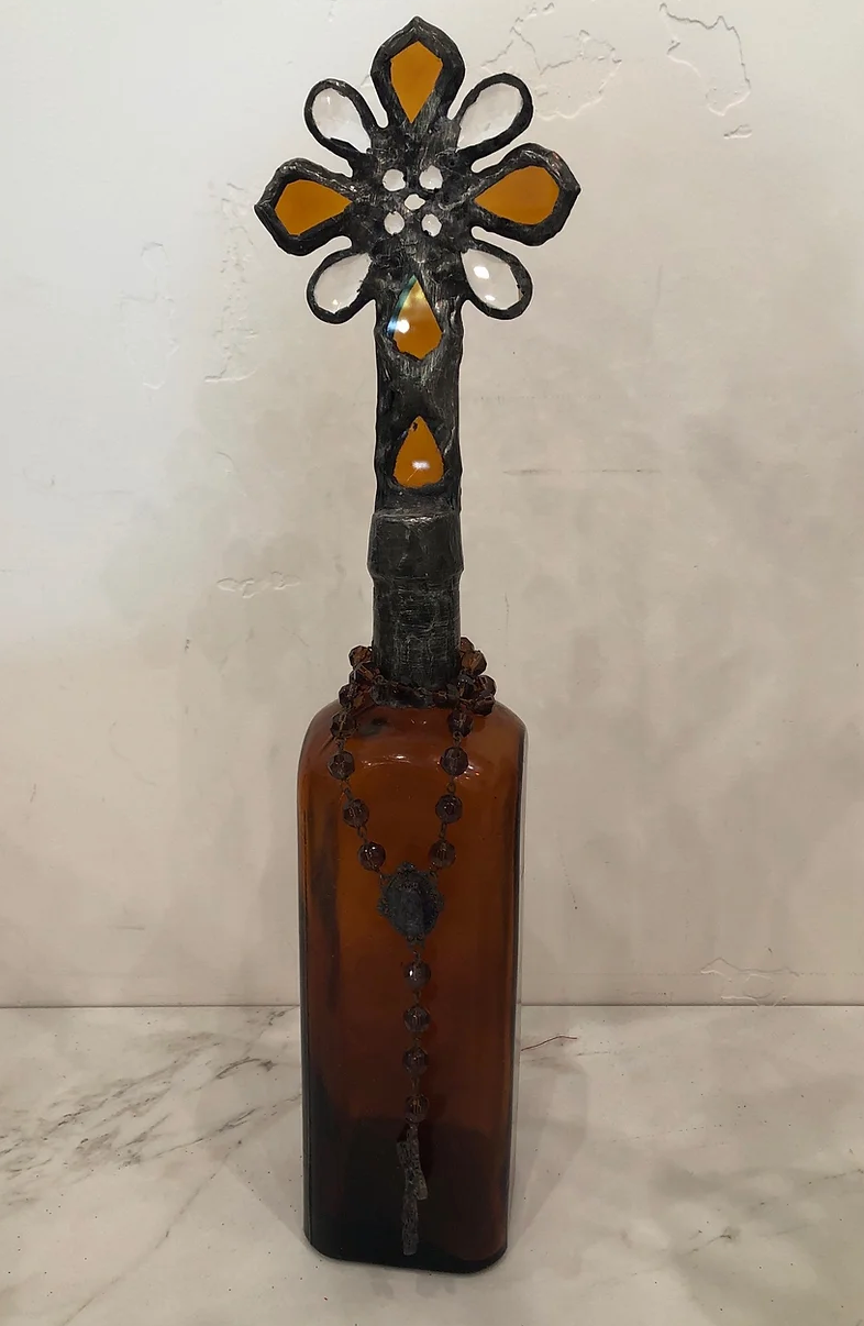 Vintage Antique Brown Tall Bottle