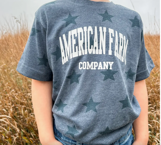 American Farm Western Afc Brand Lettering Star Tee