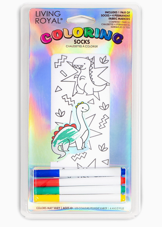 Living Royal Dino Daze Coloring Socks