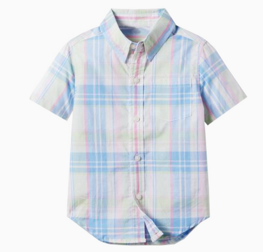 Silver Jeans Men's Plaid Shirt with Chest Pocket