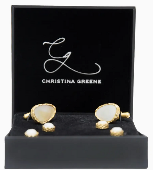 Pearl Men Cufflink and Stud Set