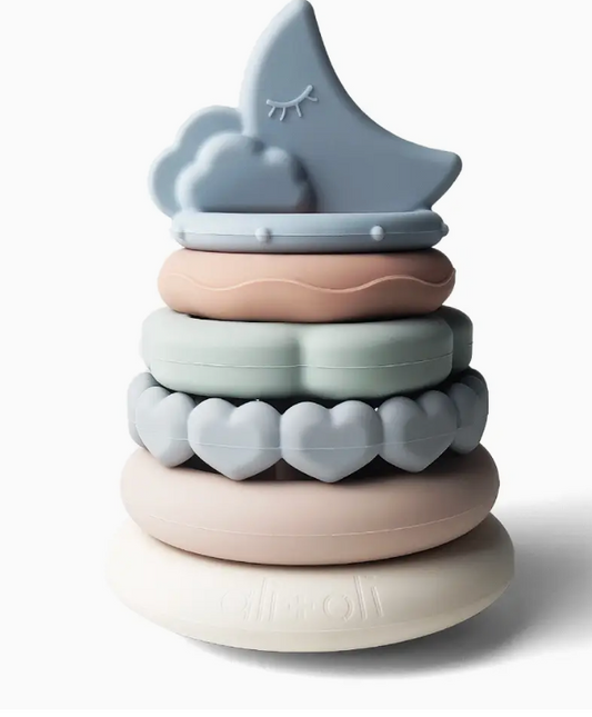 Ali+Oli Moon Soft Silicone Stacking Ring Tower