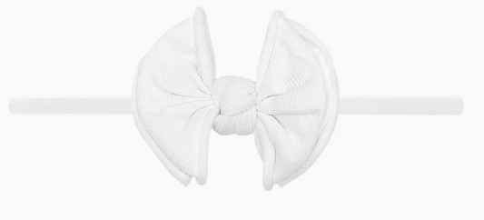 Baby Bling White Fab Skinny Bow