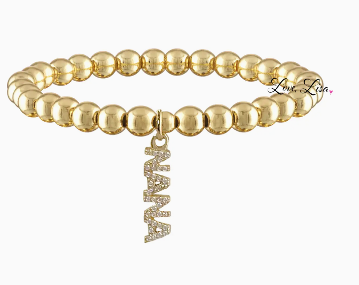 Love, Lisa Nana Gold Hang Bracelet