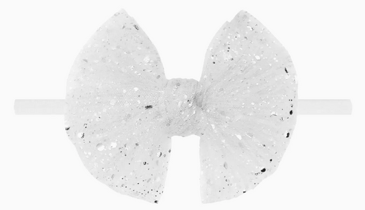 Baby Bling Tulle Fab Skinny Princess White Bow