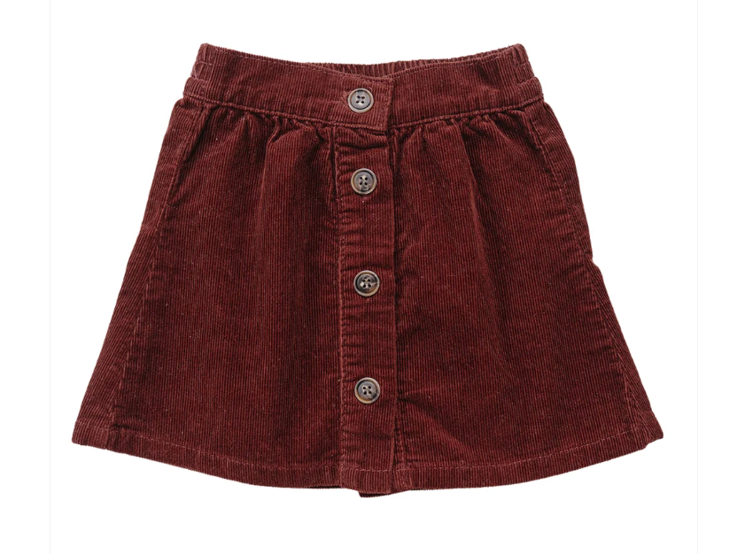 Burgundy Corduroy Skirt