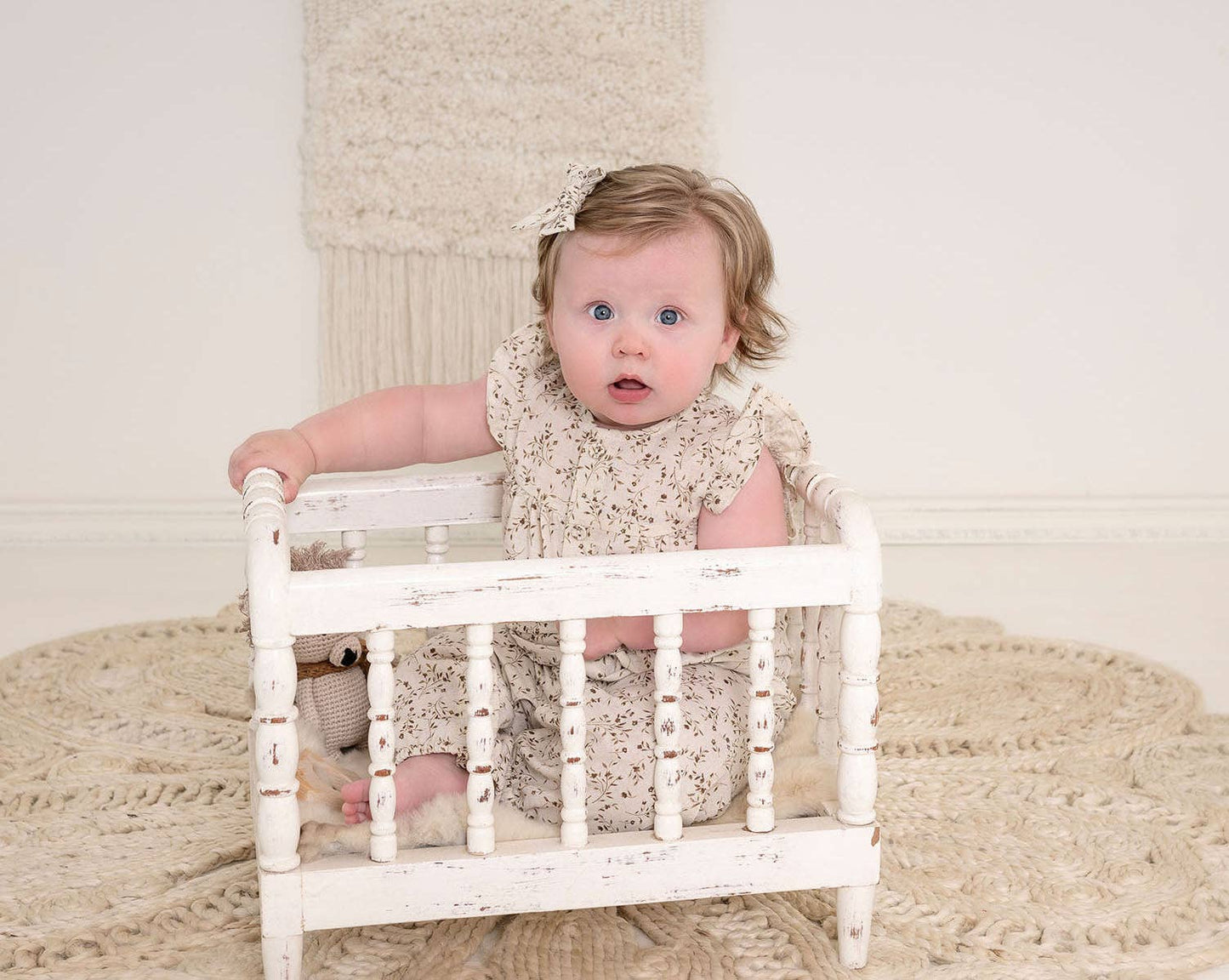 Wheat Floral Jennifer & Bow Set