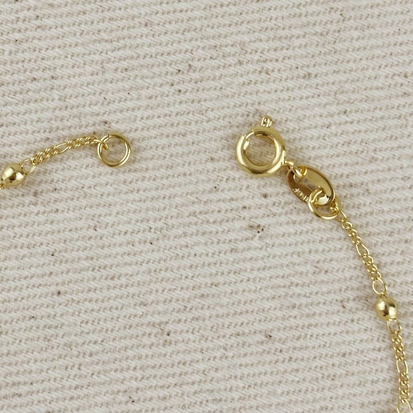 18k Gold Filled Figaro Rosary Bracelet